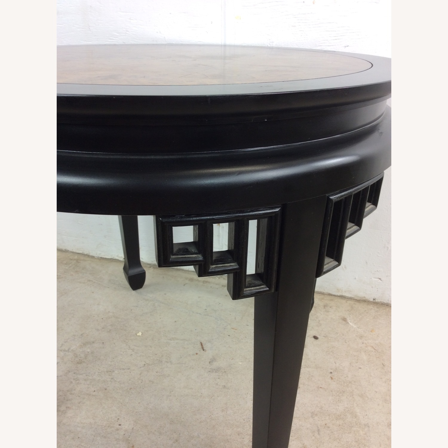 Mid Century Ming Style End Table with Burl Top - image-13