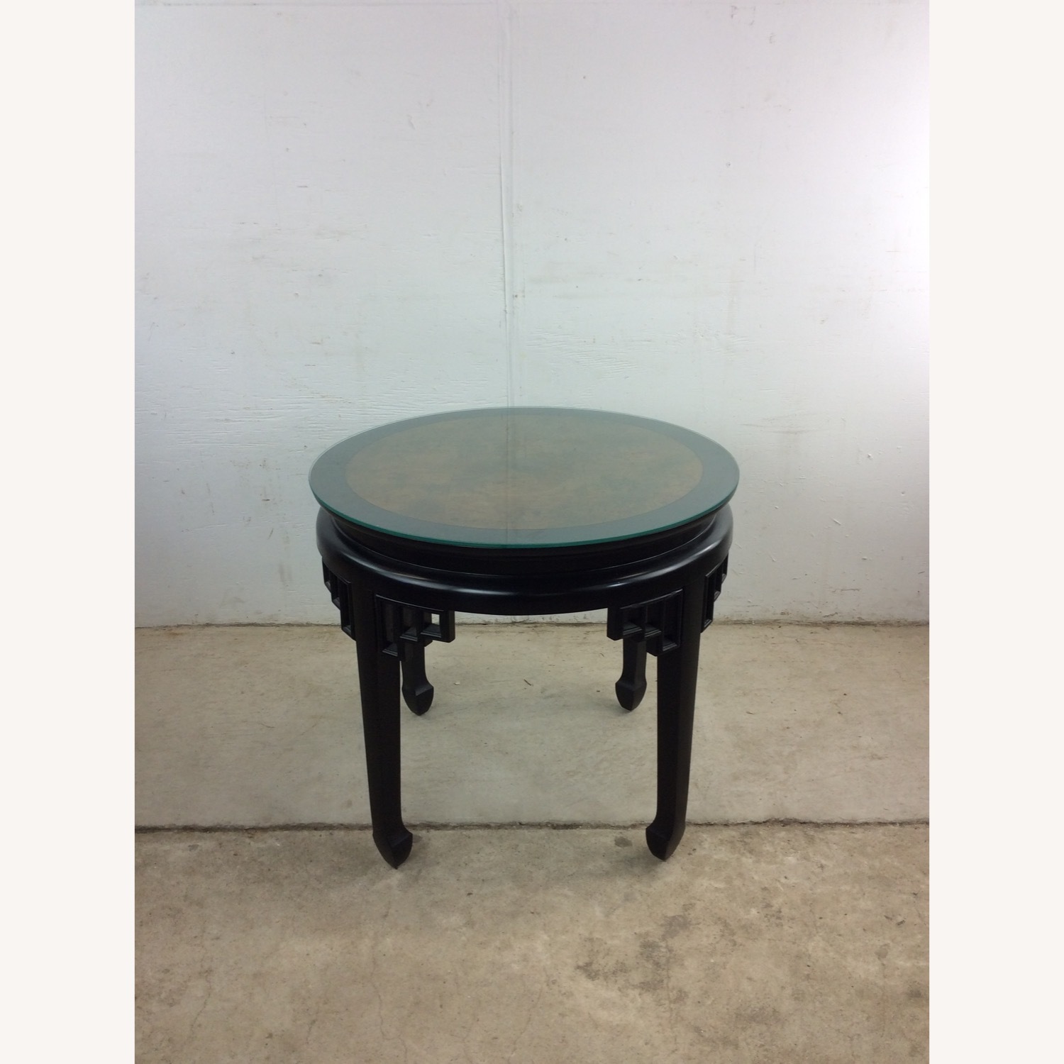Mid Century Ming Style End Table with Burl Top - image-19