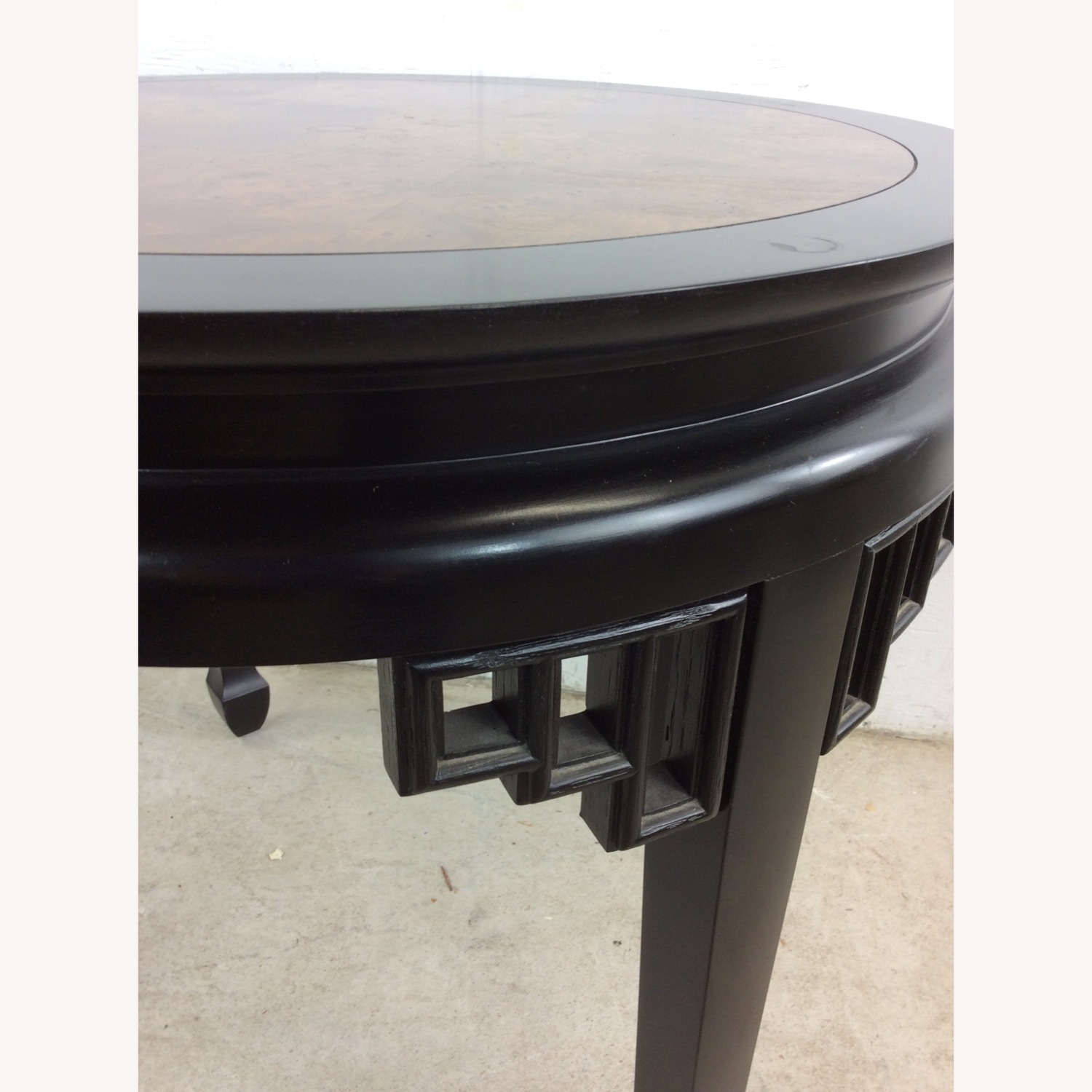 Mid Century Ming Style End Table with Burl Top - image-6