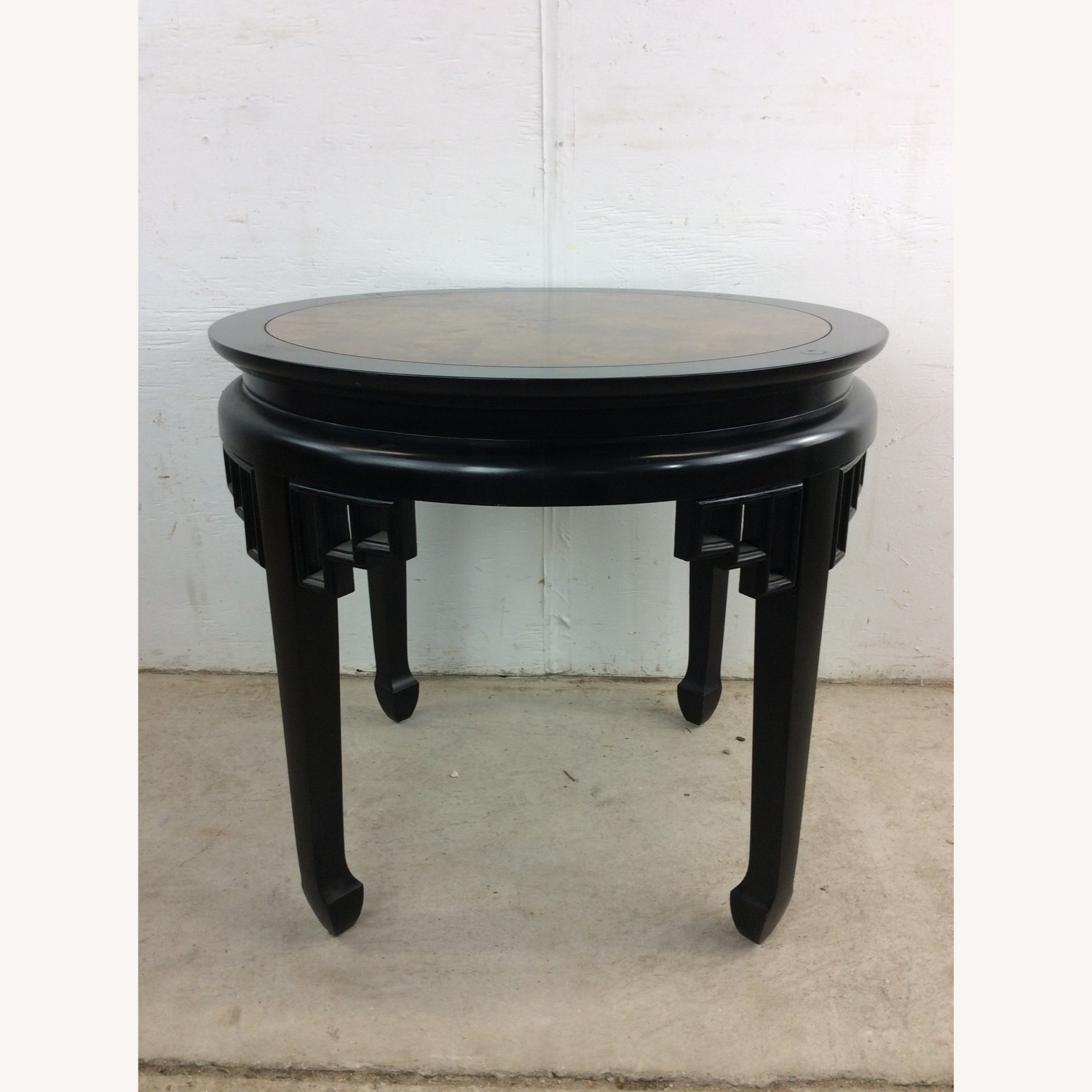 Mid Century Ming Style End Table with Burl Top - image-14