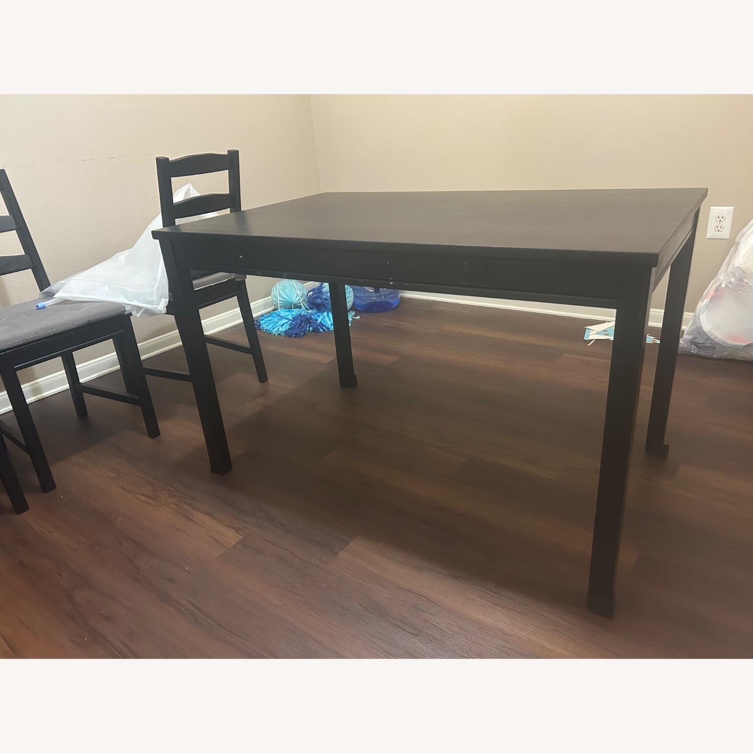 IKEA Dining Set (Table +4 Chairs), Black - image-6