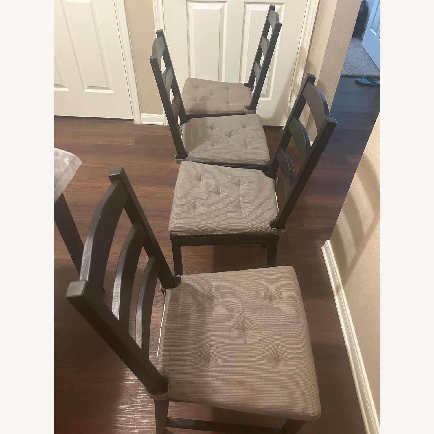 IKEA Dining Set (Table +4 Chairs), Black - image-4