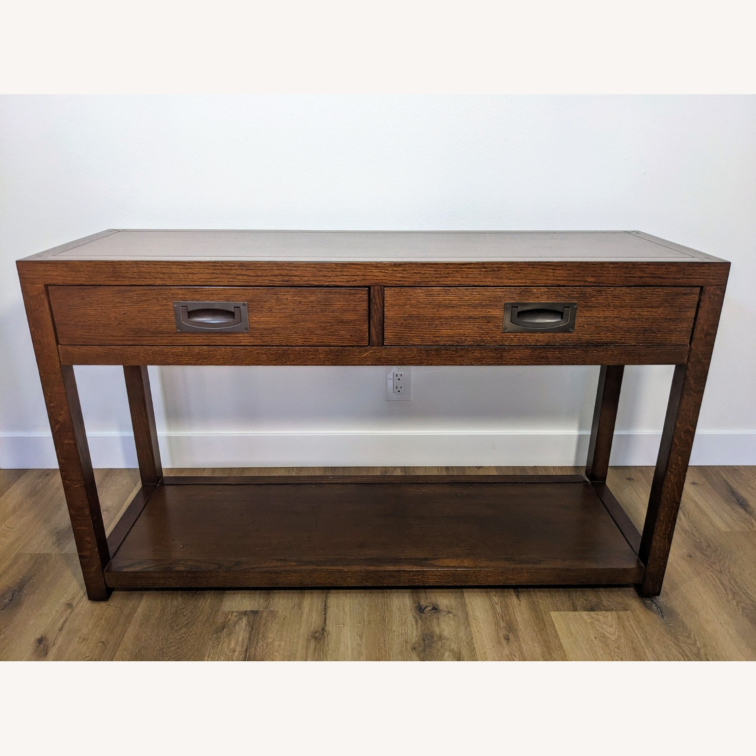 Restoration Hardware Larkspur Console Table - Dark Oak - image-1