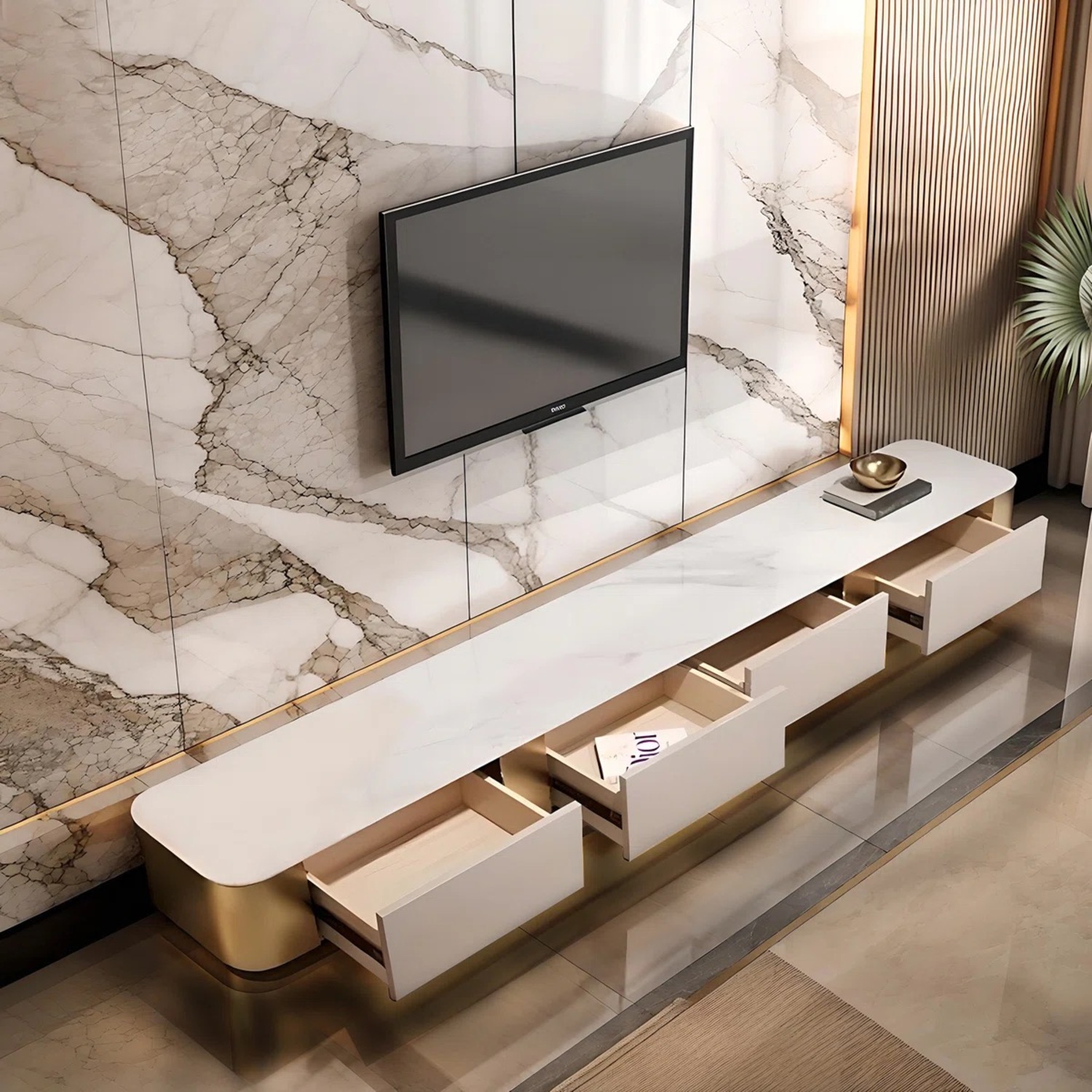 WALL TV Stand anataIRO ゴールド