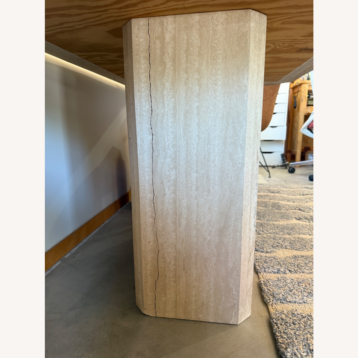 Vintage Italian Travertine Dining Table - image-4