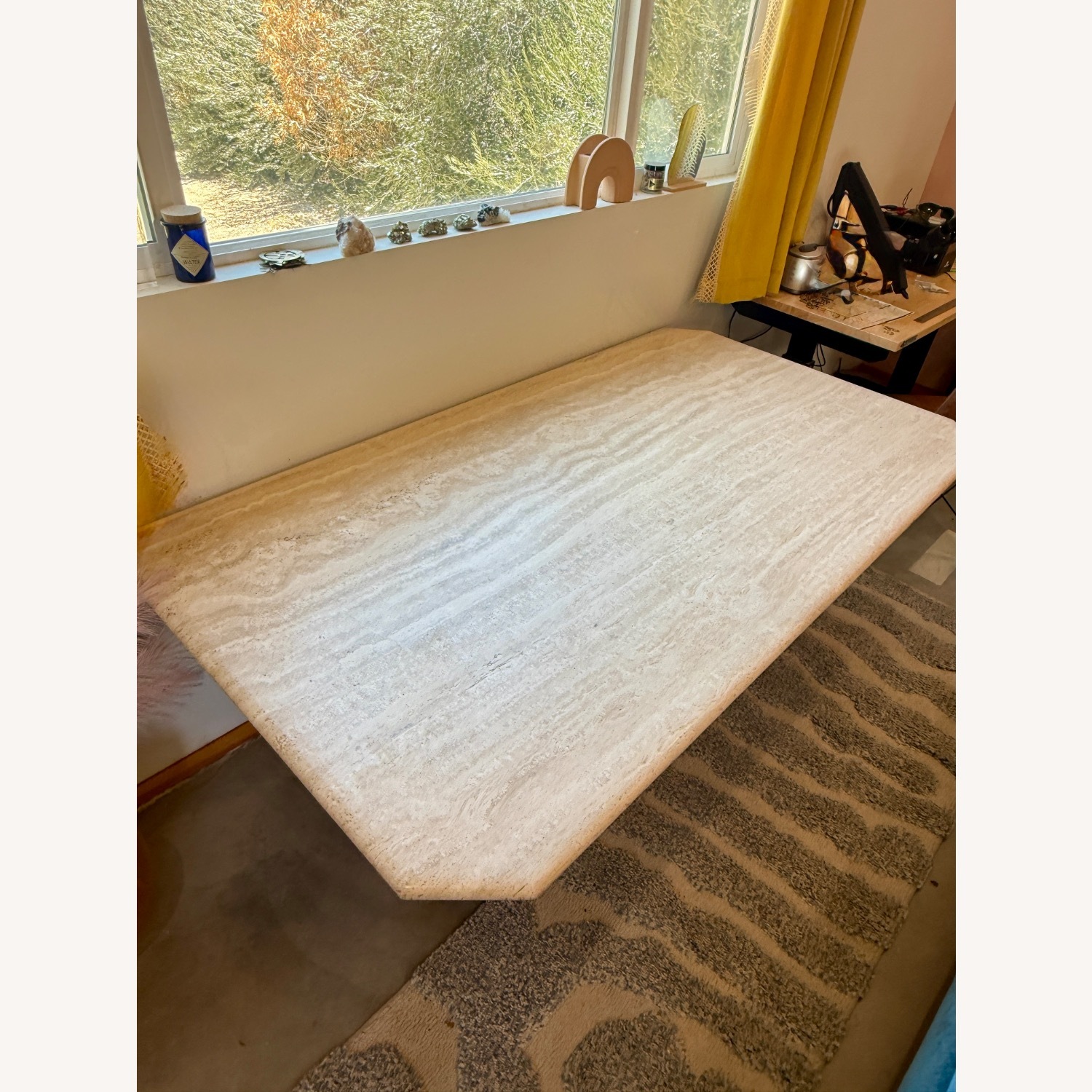 Vintage Italian Travertine Dining Table - image-3