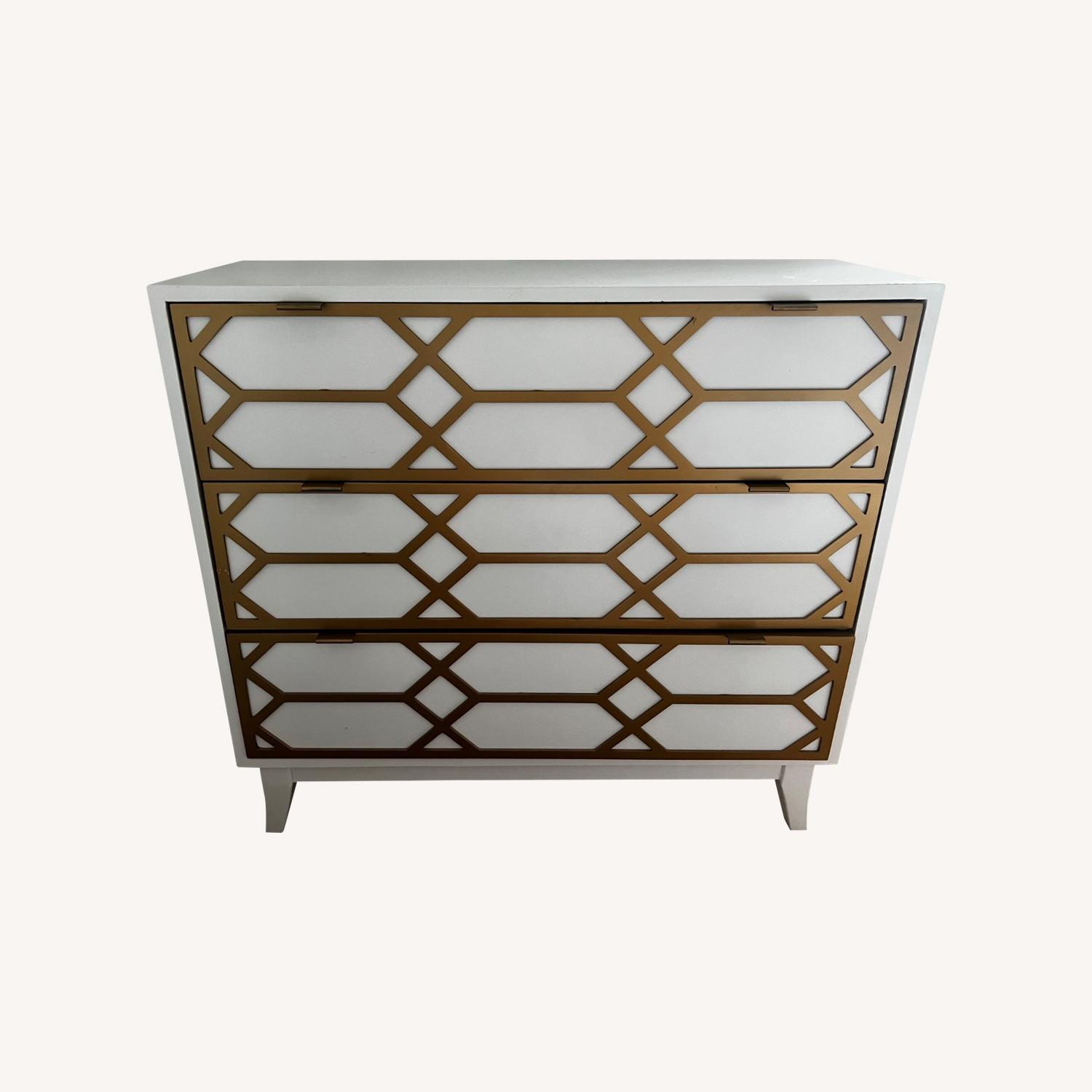 Gold and White Modern Chest - image-0
