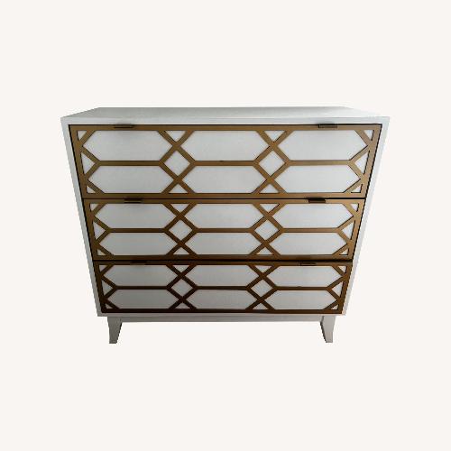 Used Gold and White Modern Chest  for sale on AptDeco