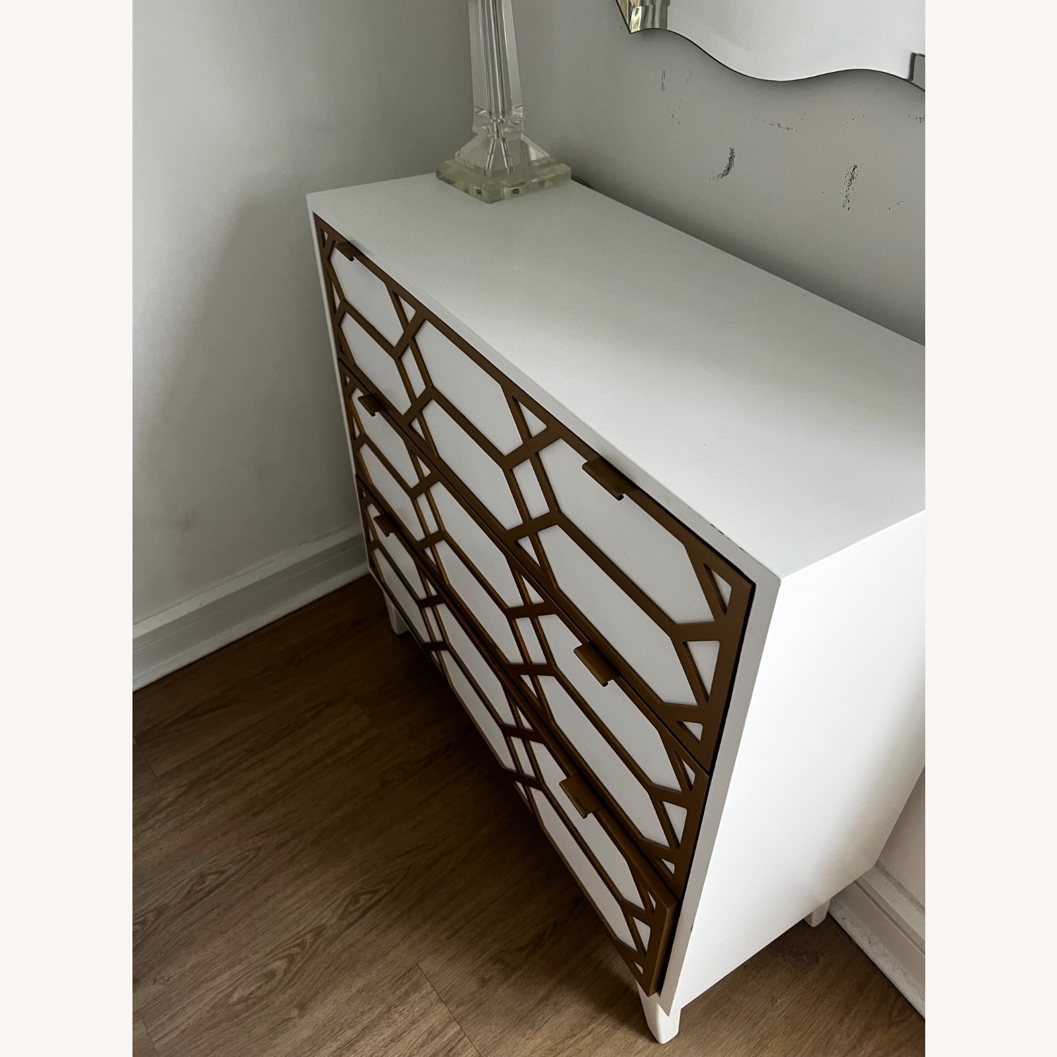 Gold and White Modern Chest - image-1