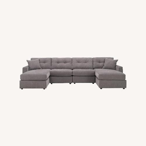 Used Gray 5 Piece Sectional W Charging Console for sale on AptDeco
