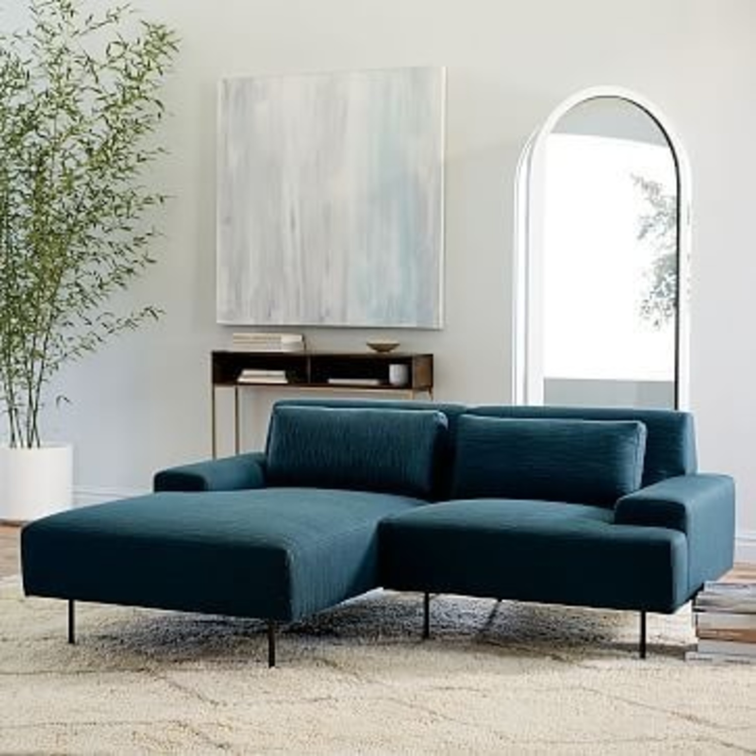 West Elm Small Modular 2-Piece Chaise Sectional - image-5