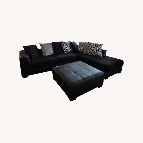 Used Black Sectional Set  for sale on AptDeco