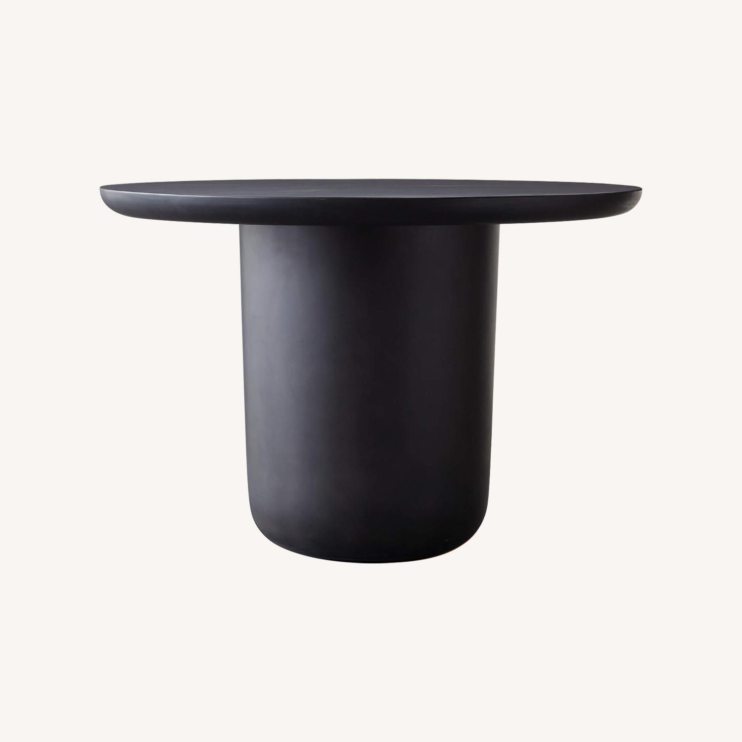 CB2 Lola 45" Round Black Concrete Dining Table - image-0