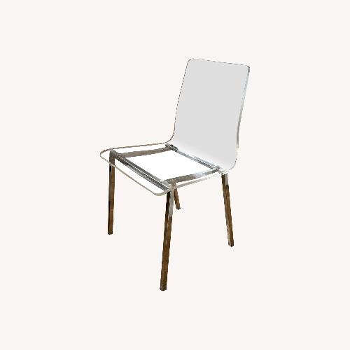 Used CB2 Vapor Chairs Pair Clear Acrylic Modern for sale on AptDeco