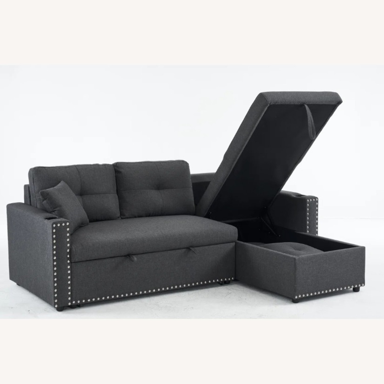 Wayfair Upholstered Sleeper Sofa with Storage - image-1