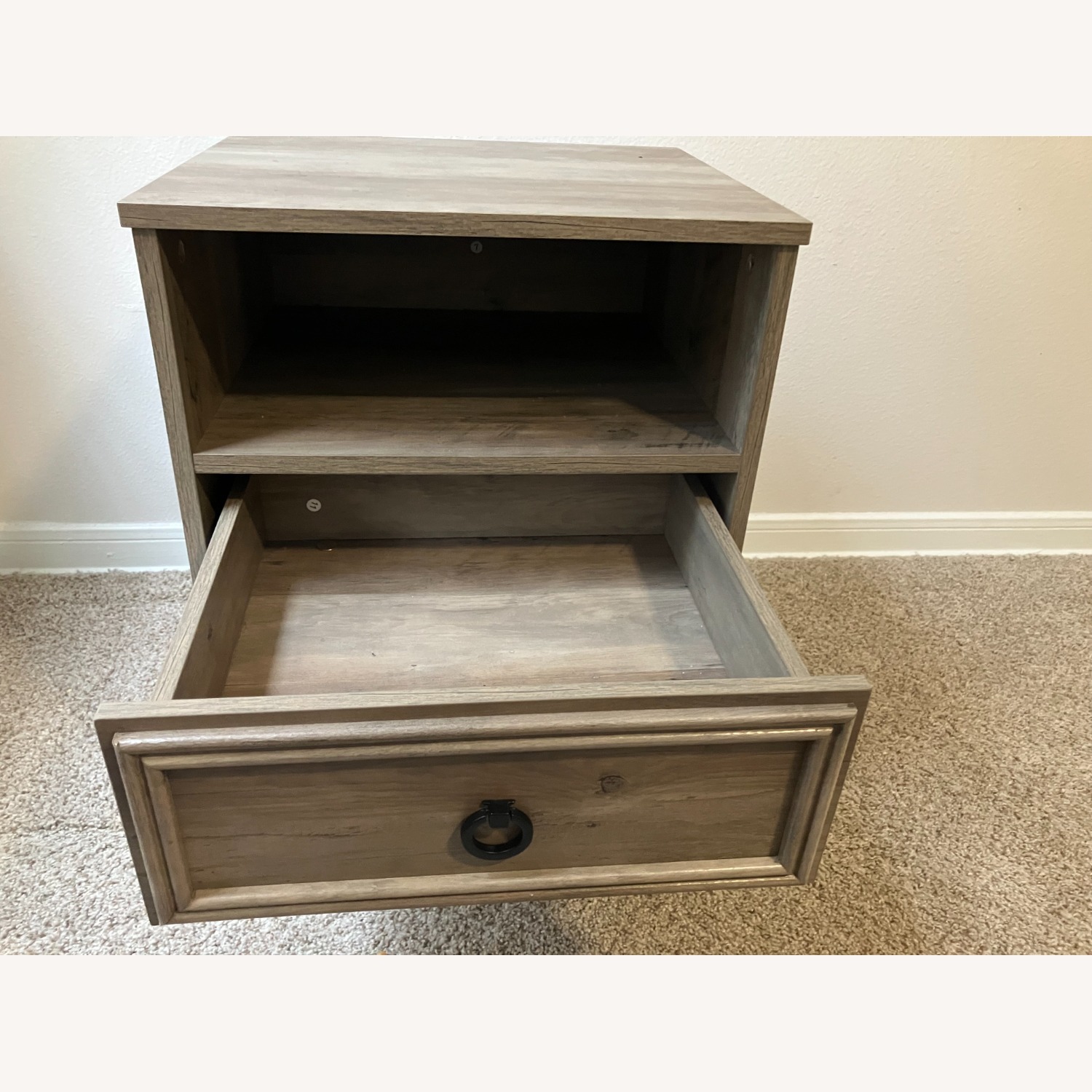Gray Faux Wood Nightstand - image-3