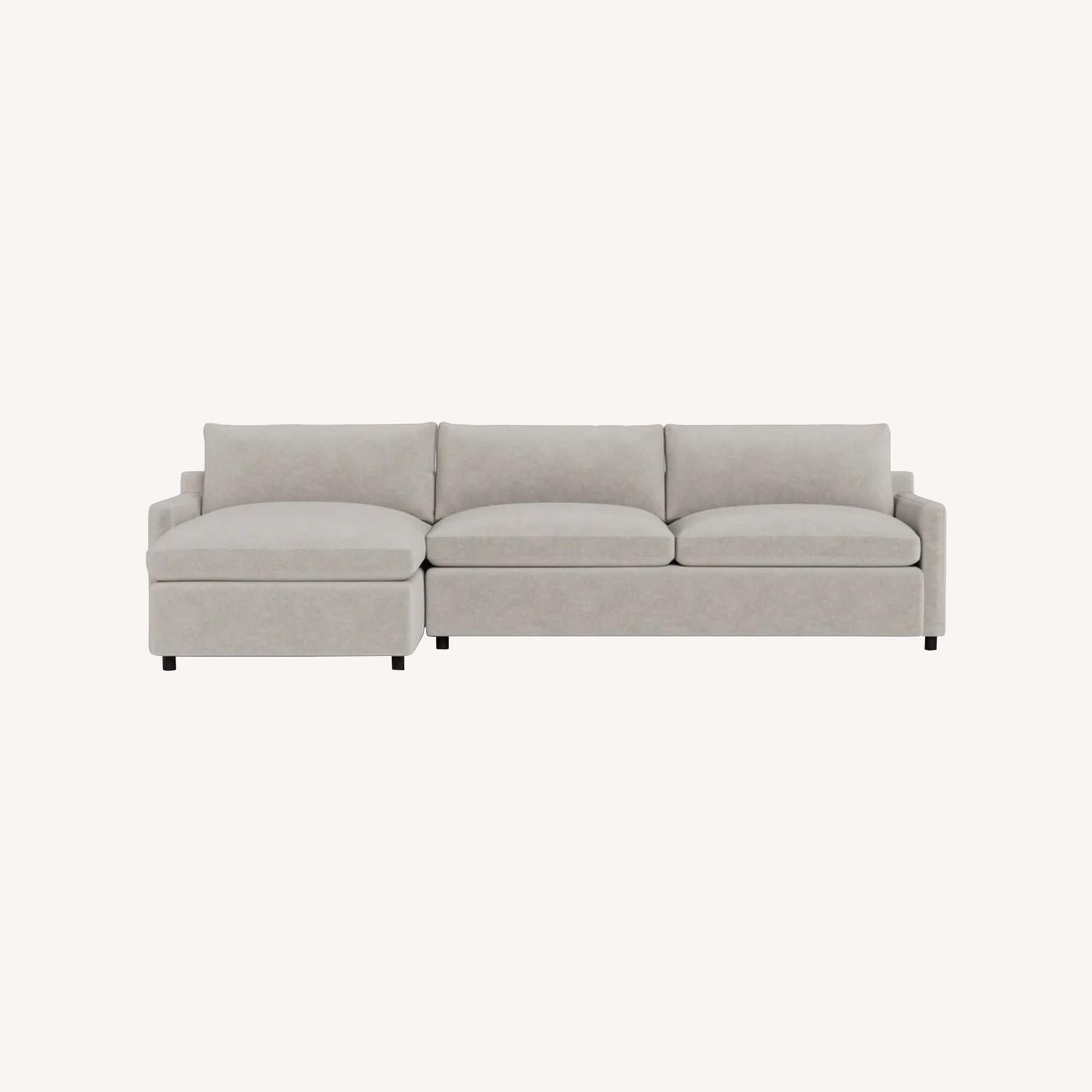 ABC Light Grey Queen Sleeper Sectional - image-0