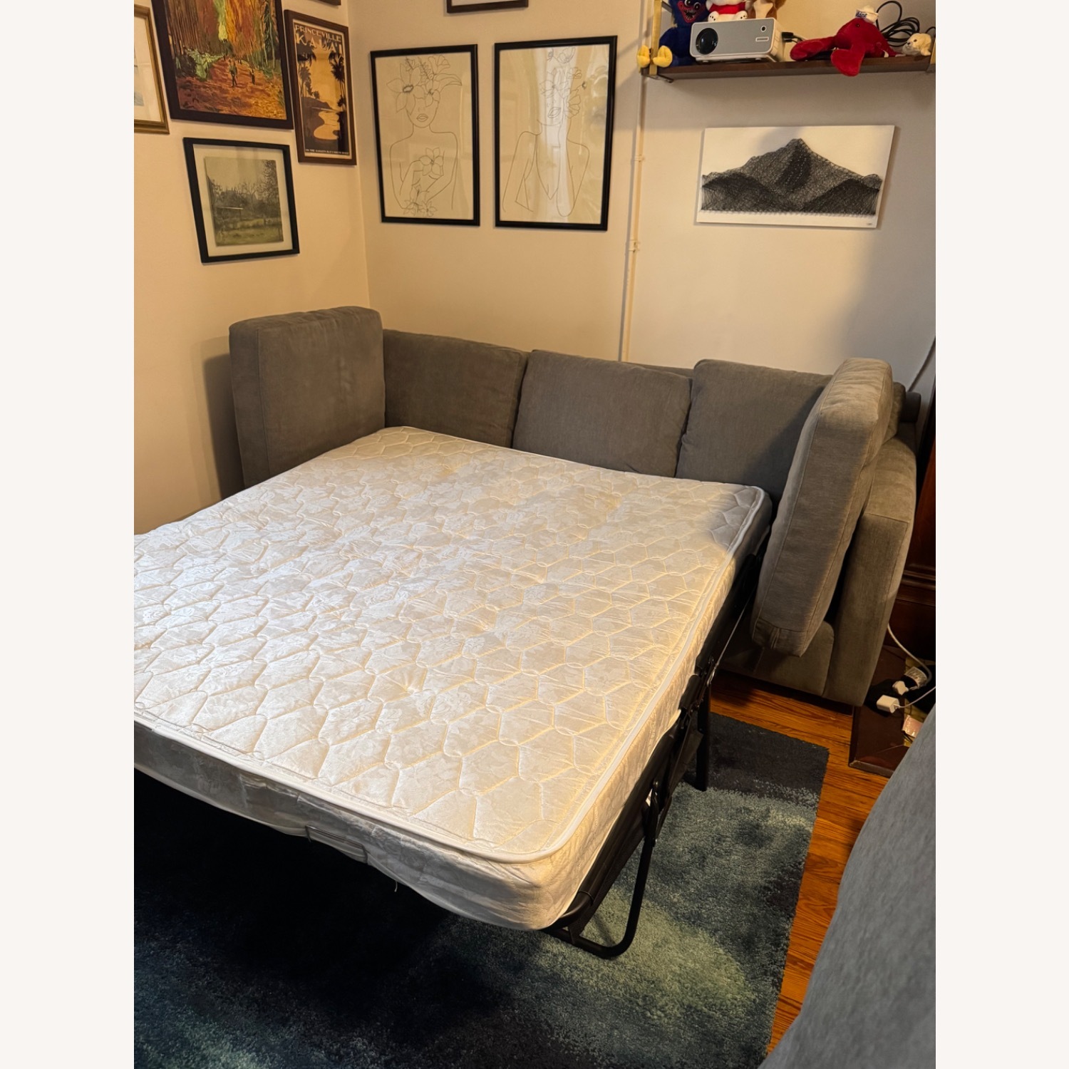 ABC Light Grey Queen Sleeper Sectional - image-2