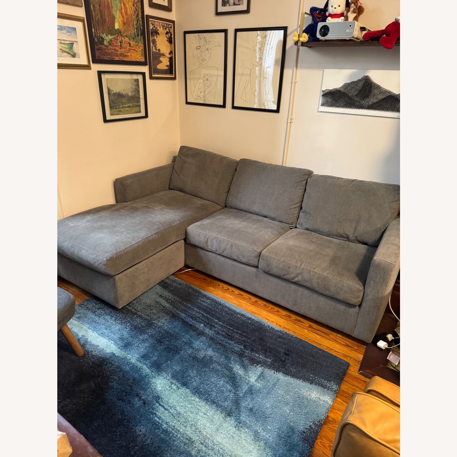 ABC Light Grey Queen Sleeper Sectional - image-1