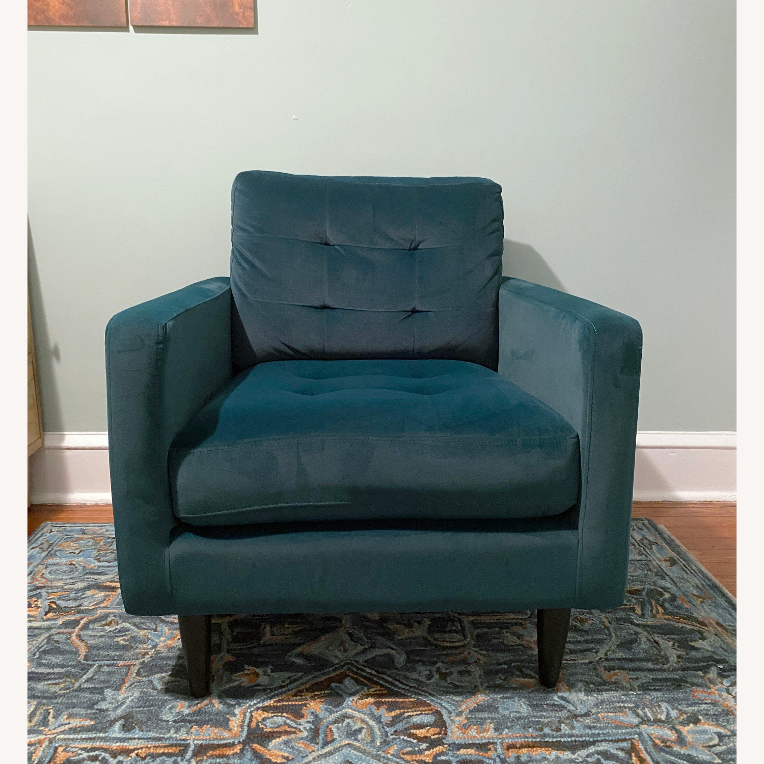 Origin 21 Ezra Modern Teal Velvet Accent Chair - image-1