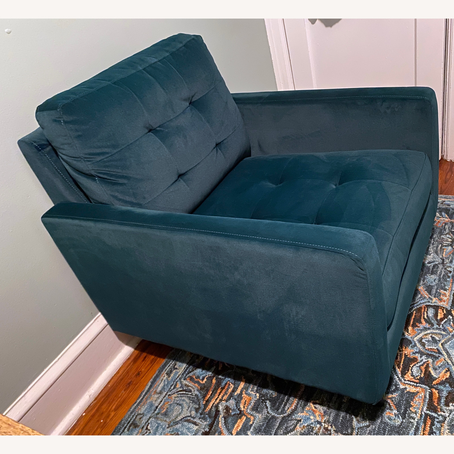 Origin 21 Ezra Modern Teal Velvet Accent Chair - image-3
