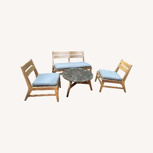 Used West Elm Patio Lounge Set and Coffee Table for sale on AptDeco