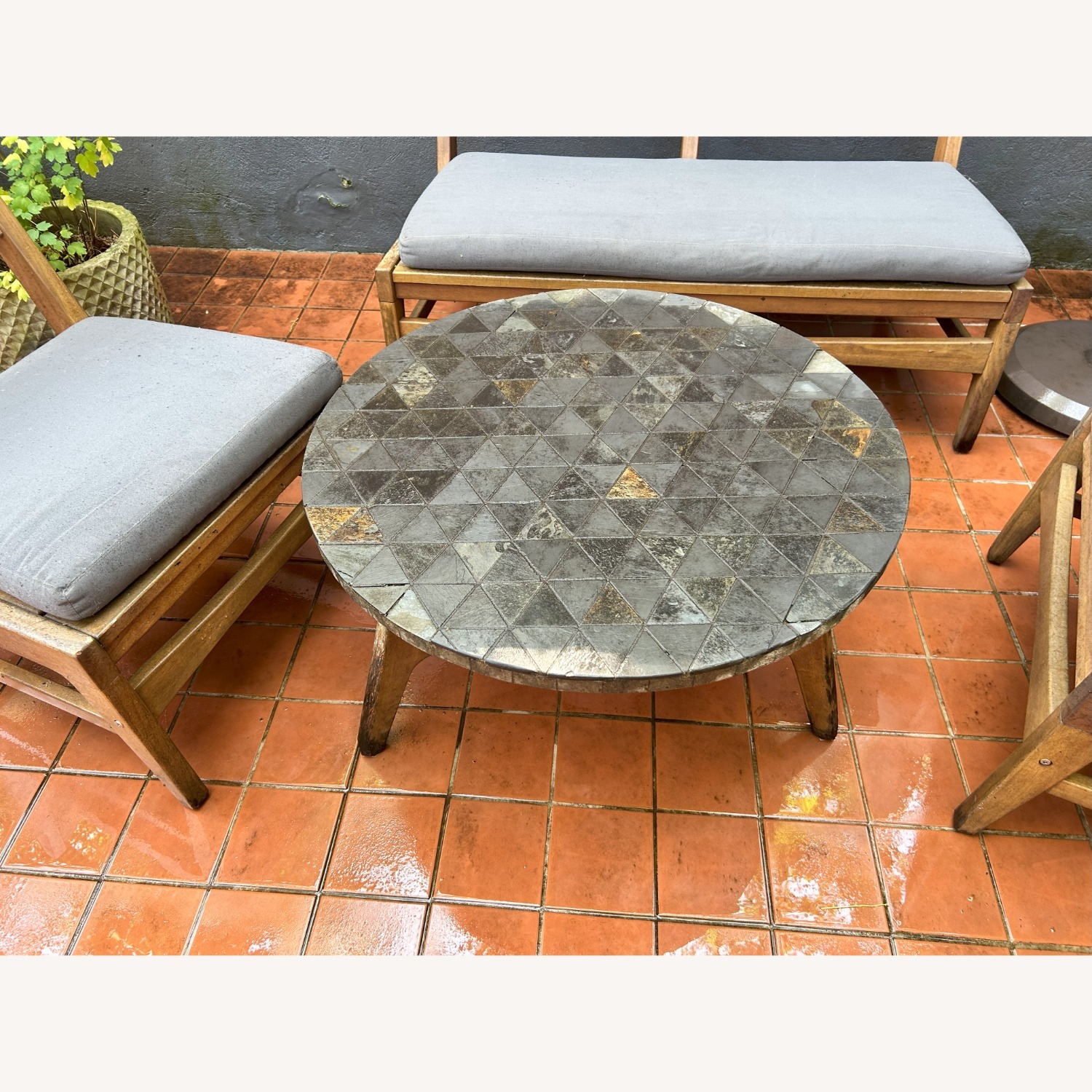 West Elm Patio Lounge Set and Coffee Table - image-6