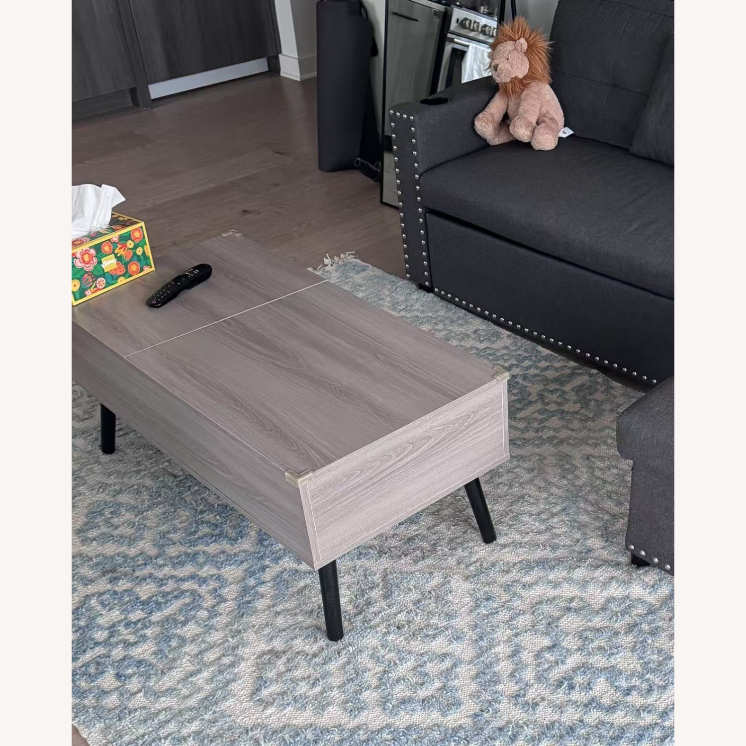 Desari Lift Top Coffee Table with Storage - image-3