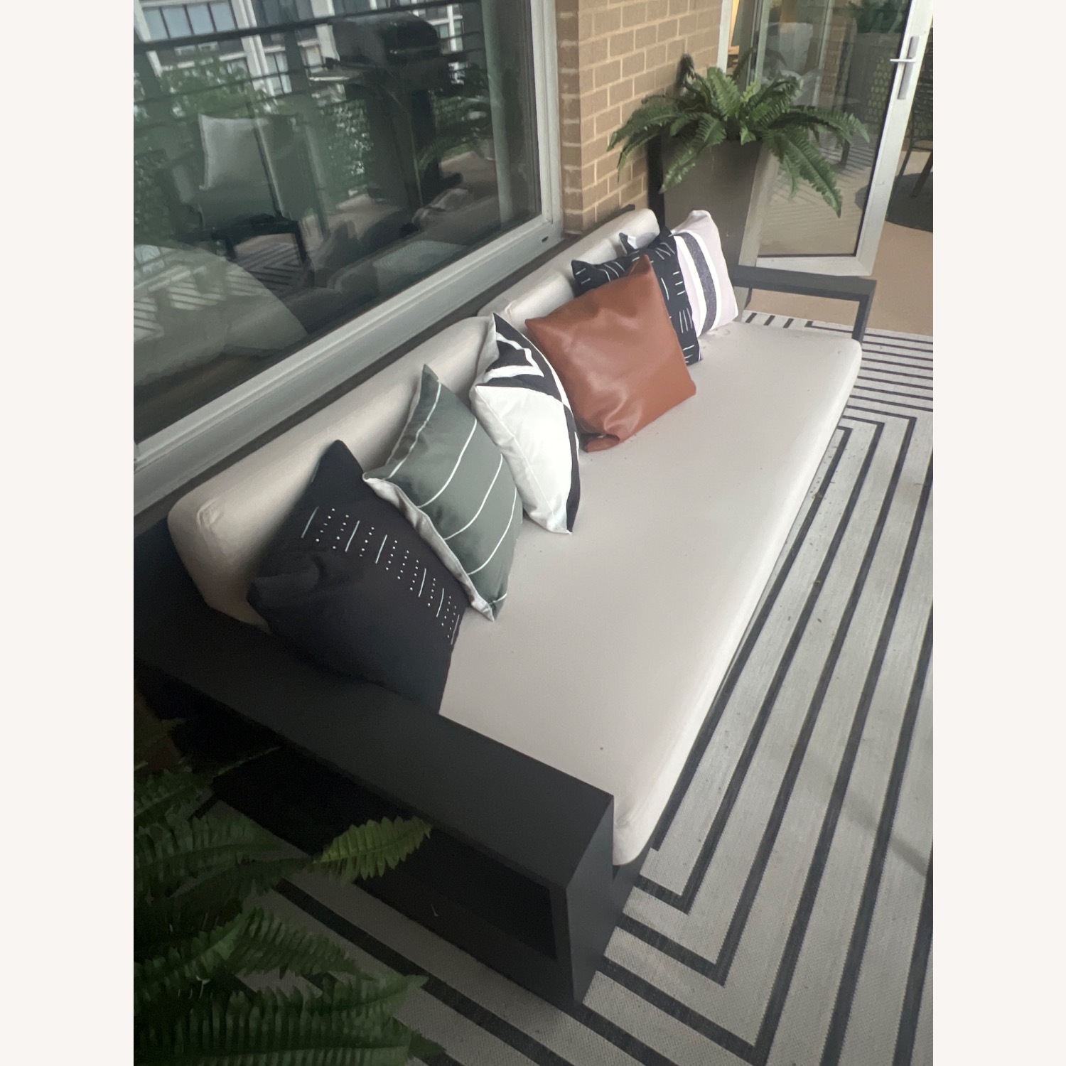 Restoration Hardware Marbella Aluminum Sofa - image-3