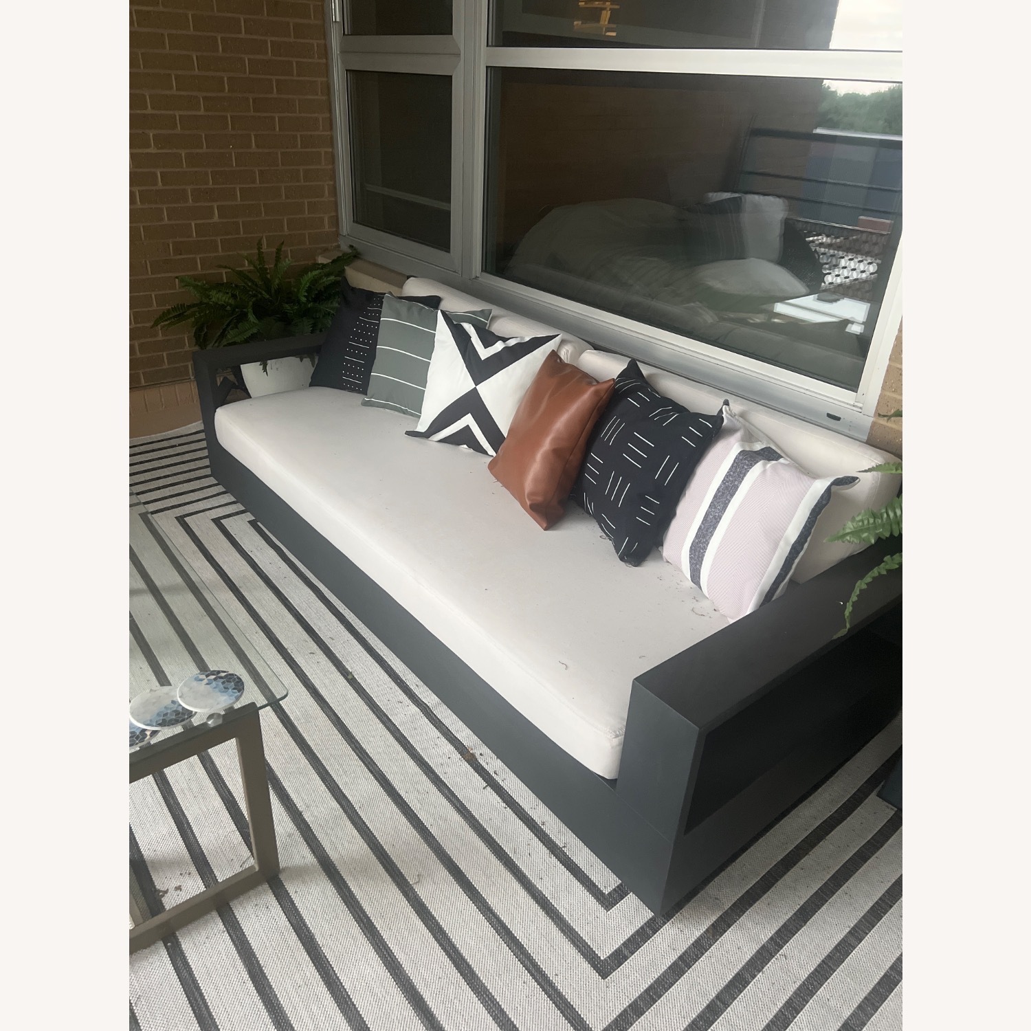 Restoration Hardware Marbella Aluminum Sofa - image-1