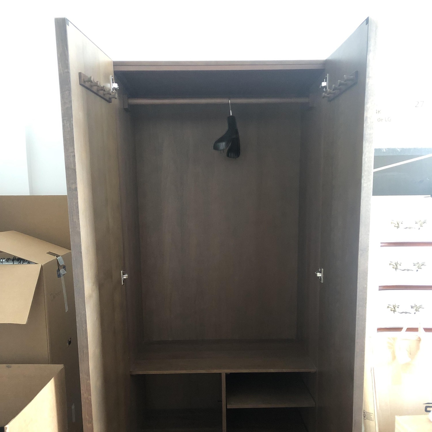 CB2 Double-Door Mirror Wardrobe - image-1