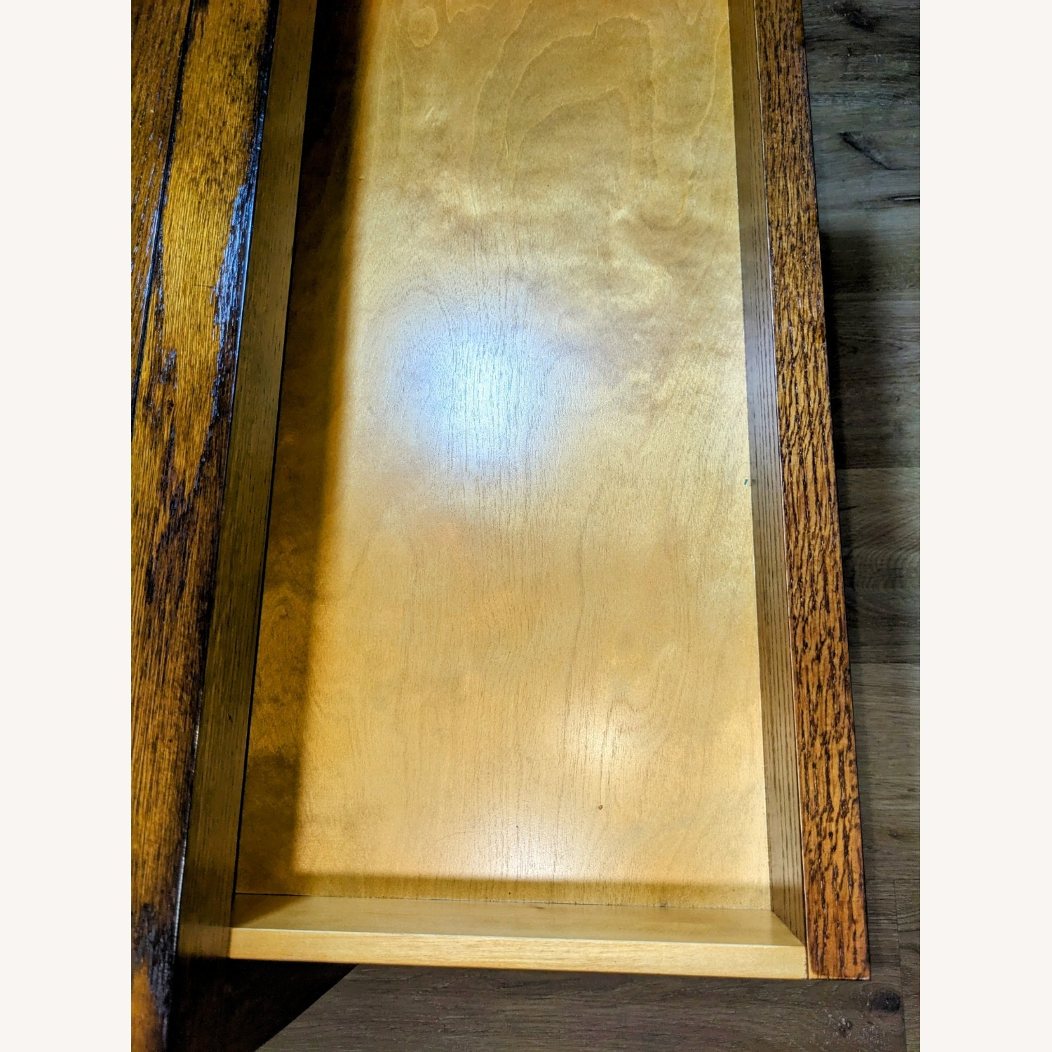 Transitional Coffee Table - 4 Drwr: Dark Oak - image-5