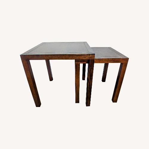Used Transitional Nested Side Tables (Two) - Dark Oak for sale on AptDeco