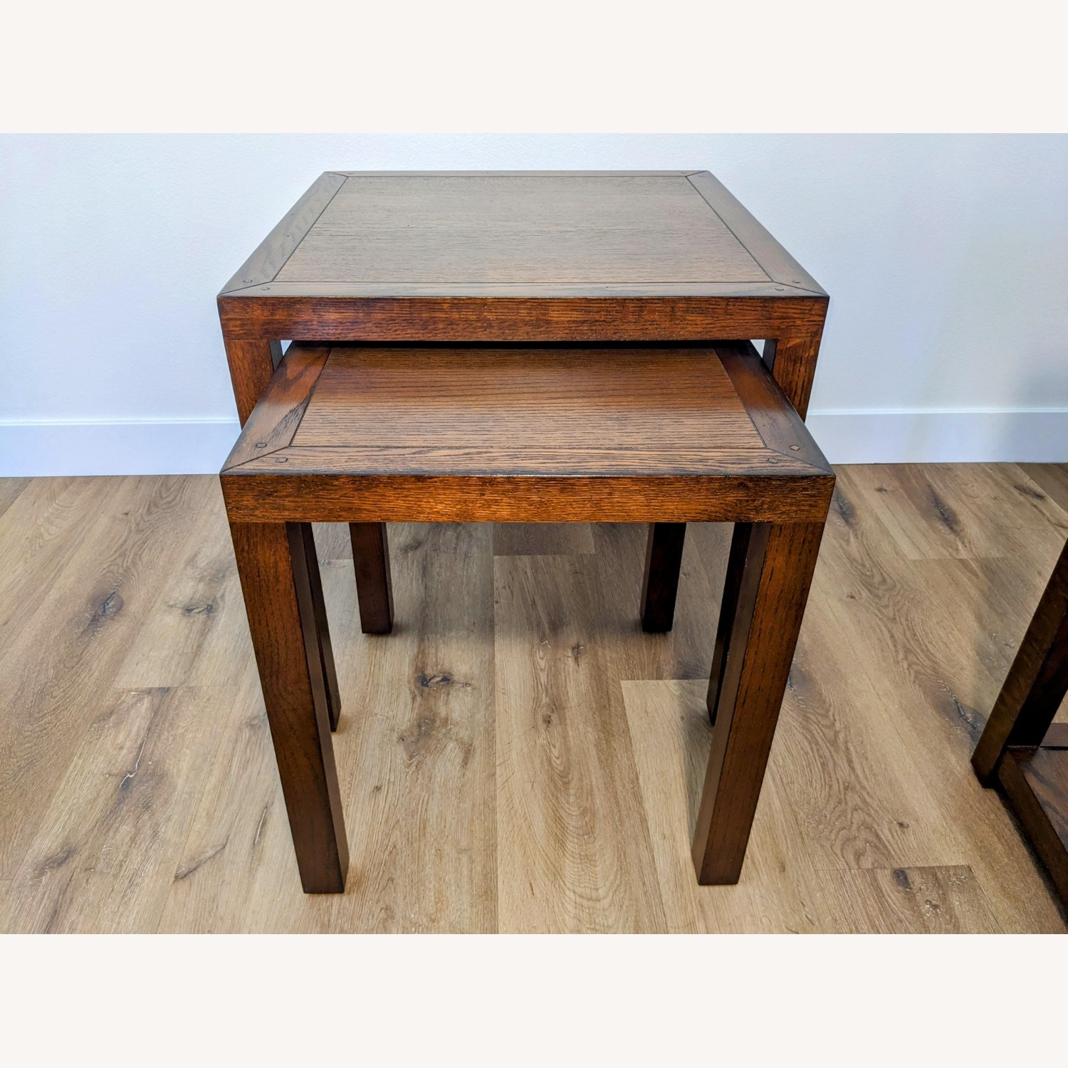 Transitional Nested Side Tables (Two) - Dark Oak - image-3