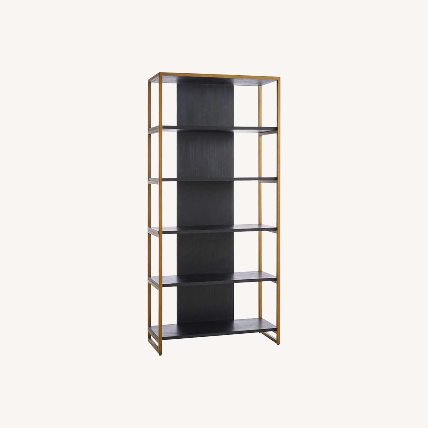 Crate & Barrel Oxford Black Wood Bookcase - image-0