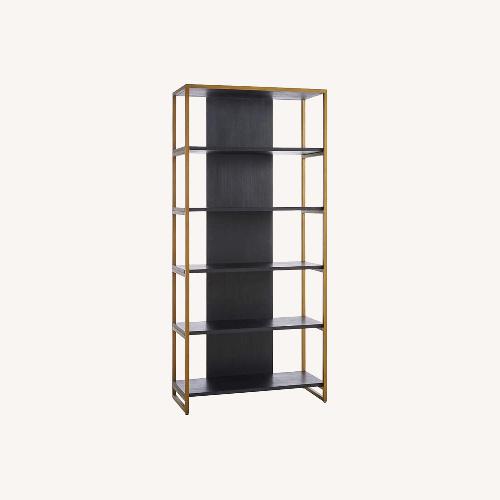 Used Crate & Barrel Oxford Black Wood Bookcase for sale on AptDeco