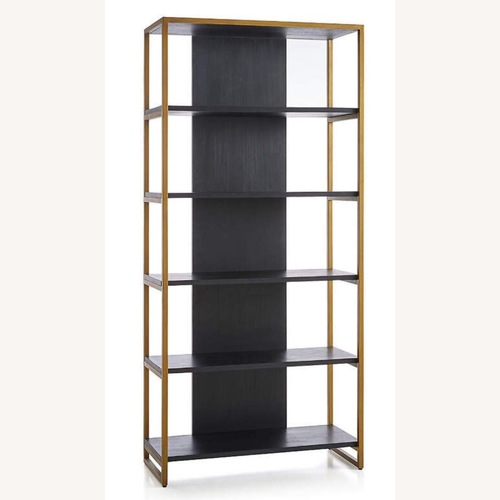 Used Crate & Barrel Oxford Black Wood Bookcase for sale on AptDeco