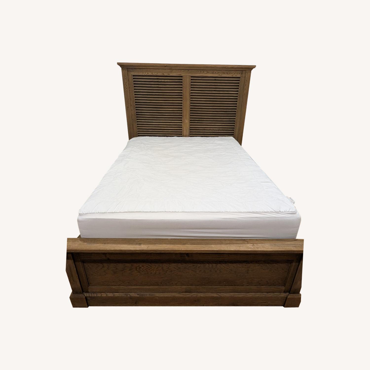 Restoration Hardware Full Size Solid Wood Bedframe - image-0