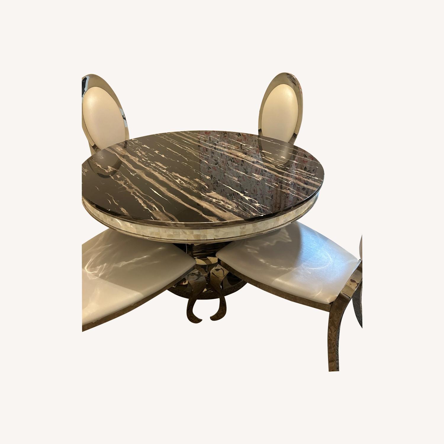 White and Silver Dining Set - image-0