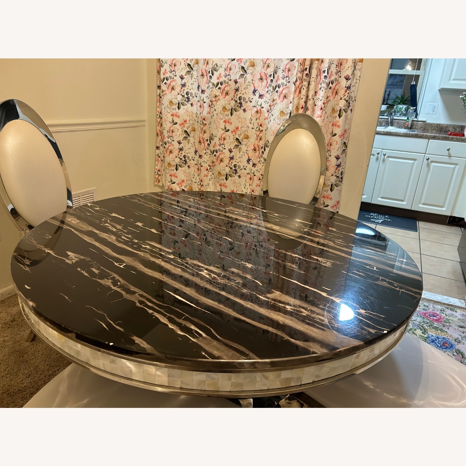 White and Silver Dining Set - image-6