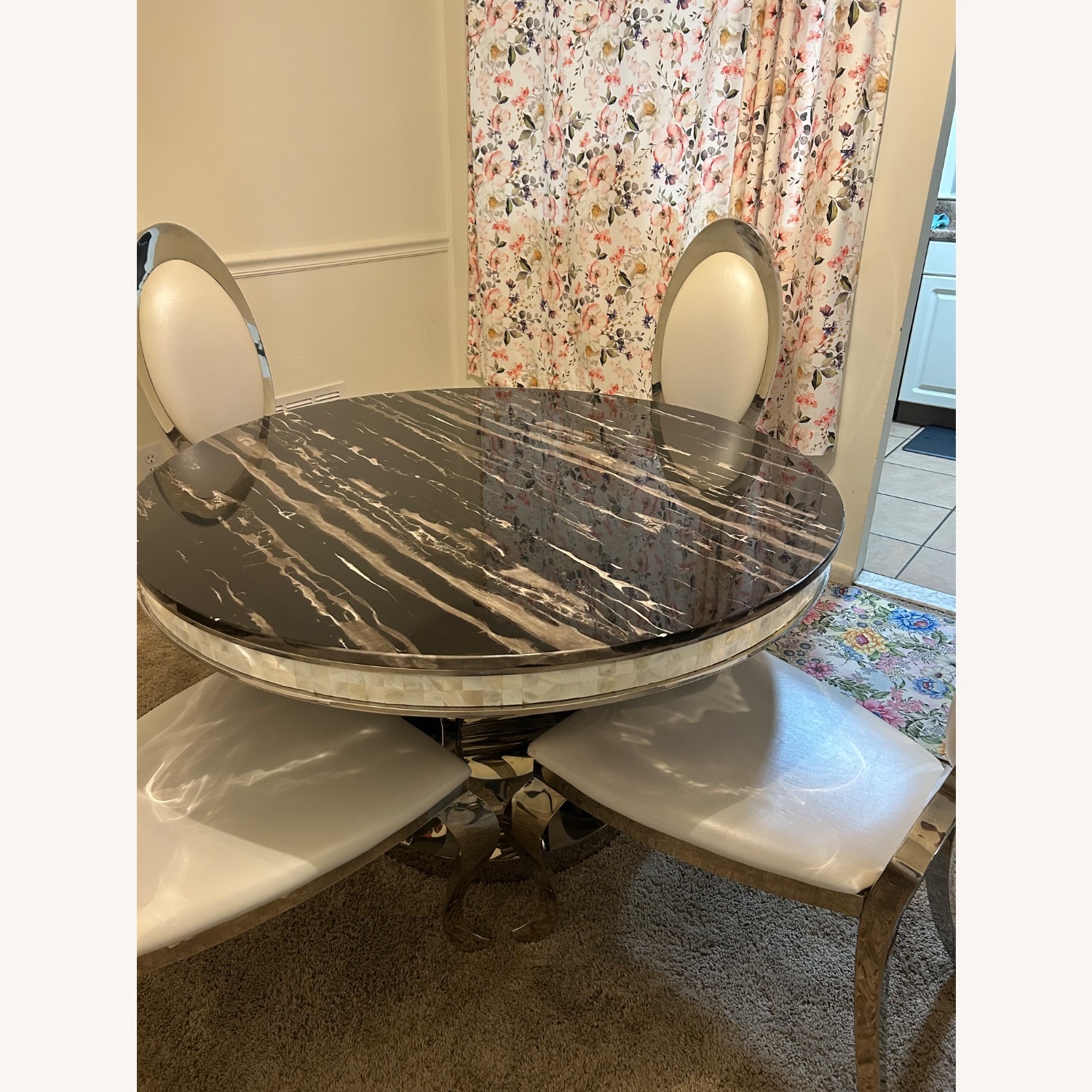 White and Silver Dining Set - image-1