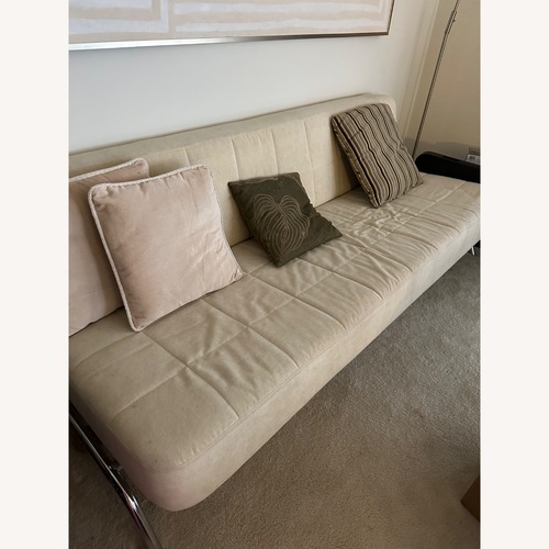 Used Beige Tufted Sofa Futon for sale on AptDeco