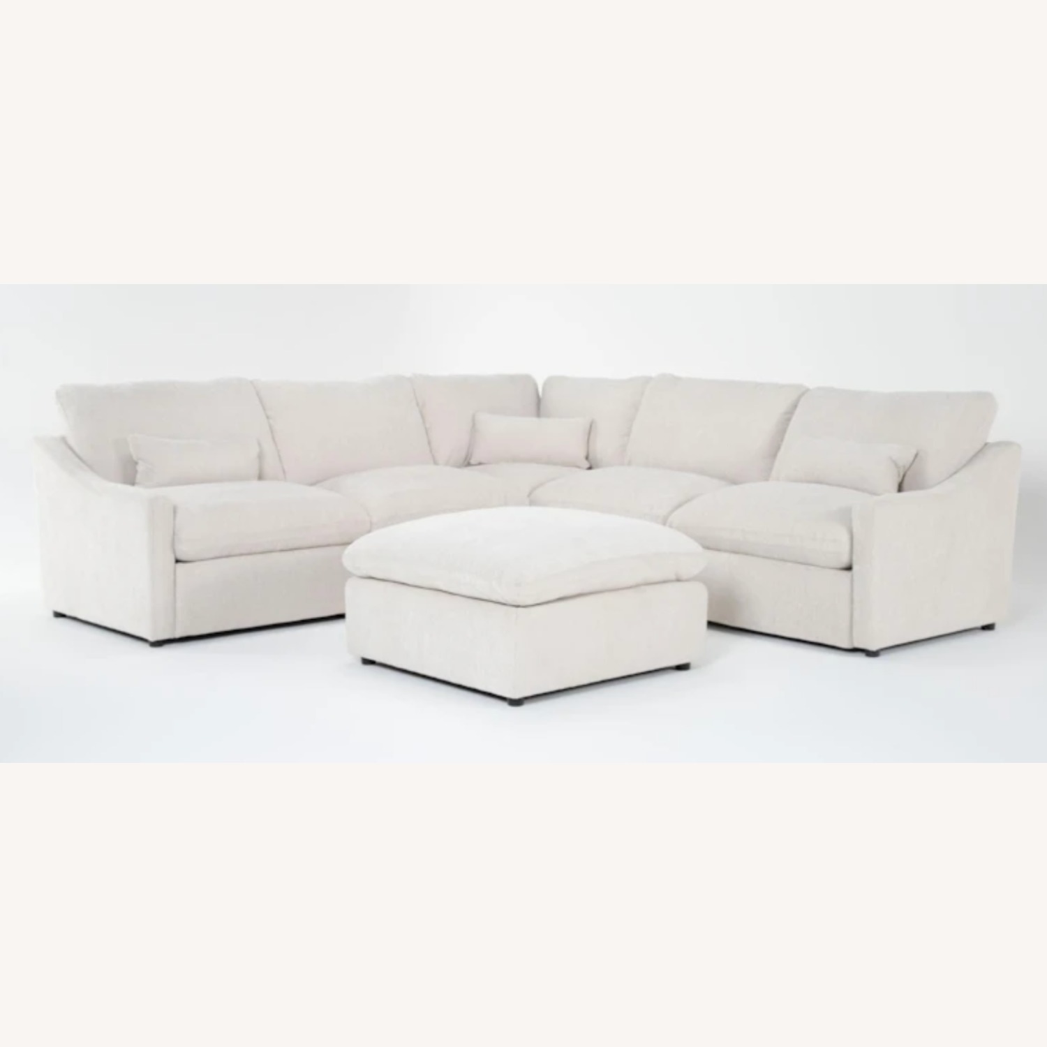 Kennedy Cream 3+ Piece Sectional + Corner Recliner - image-1