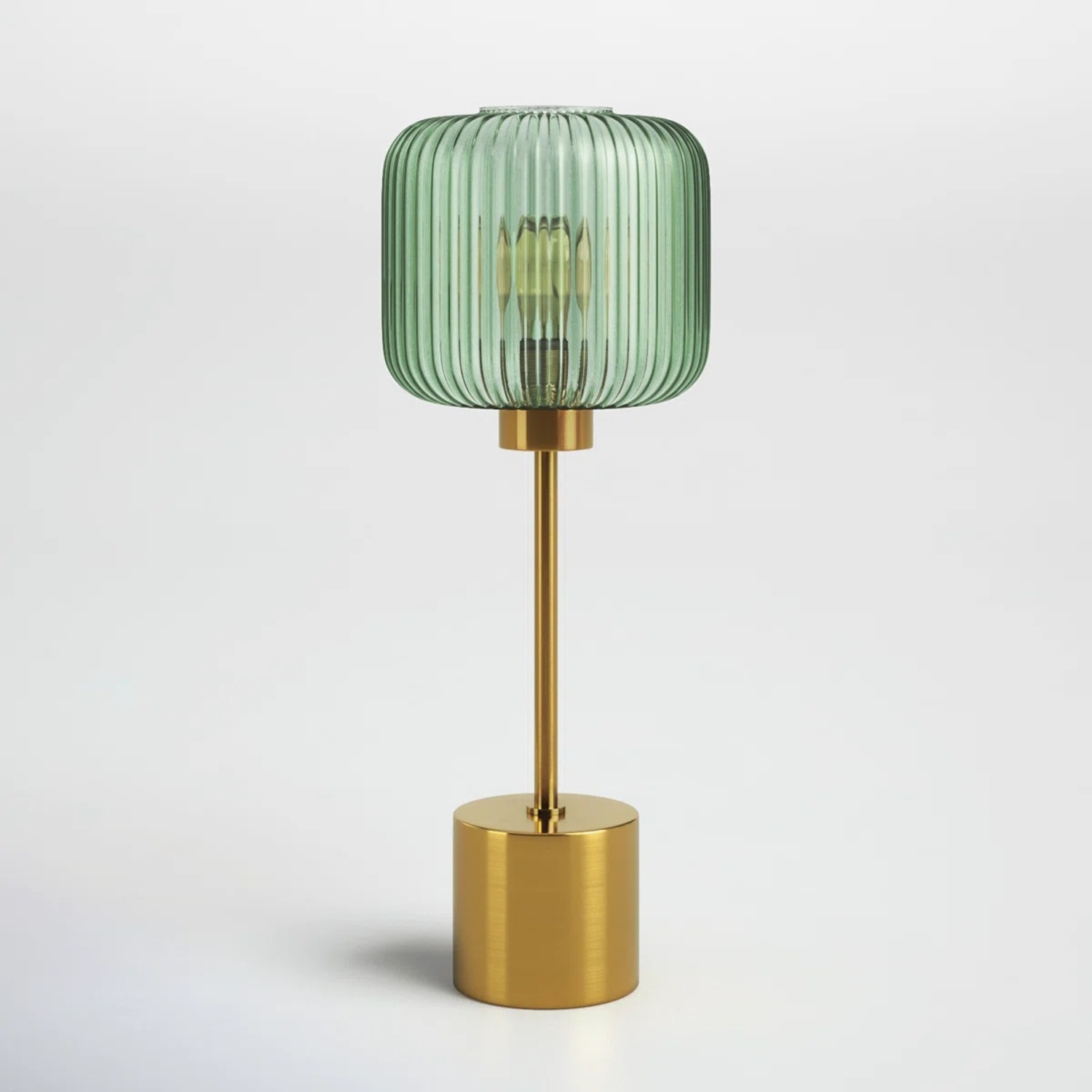 Wayfair Gracieleigh Gold and Green Metal Table Lamp - image-4
