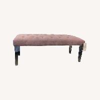Upholstered Tufted Velvet Bench Pink