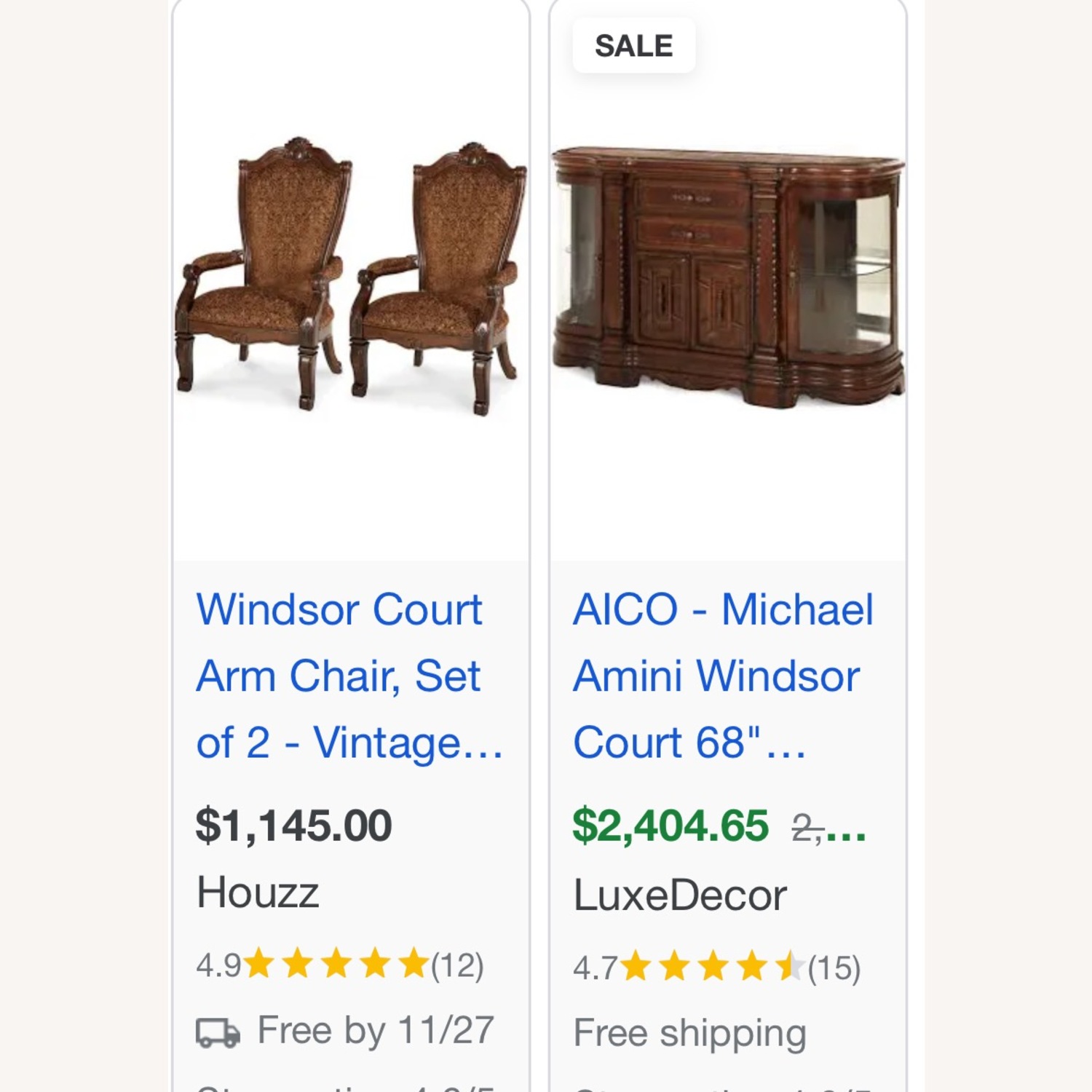 Michael Amini Windsor Court Ssideboard - image-1