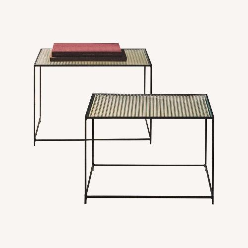 Used Zara Home Black Metal and Glass Table for sale on AptDeco