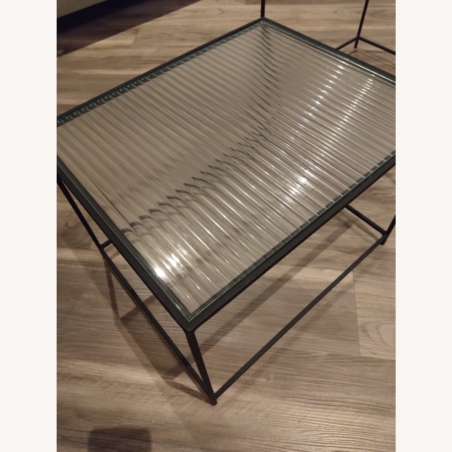 Zara Home Black Metal and Glass Table - image-2