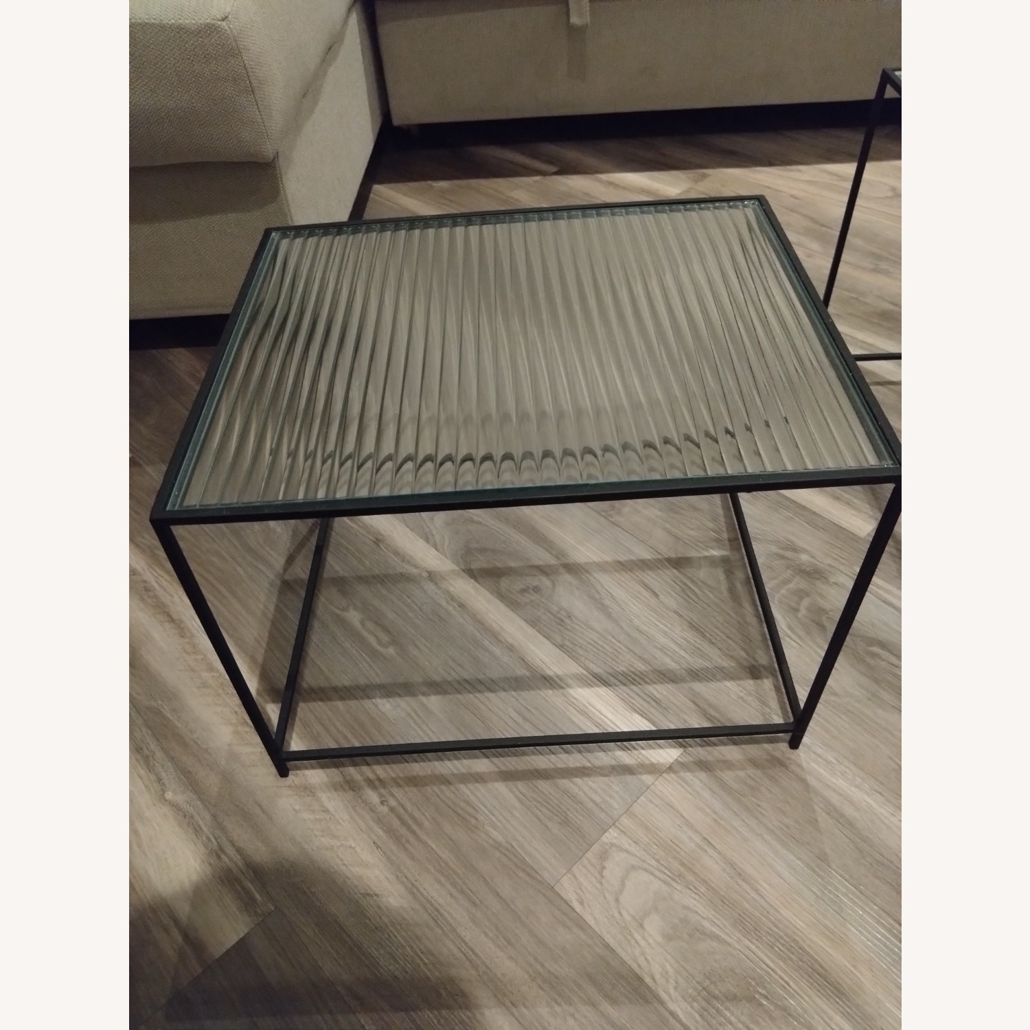 Zara Home Black Metal and Glass Table - image-3