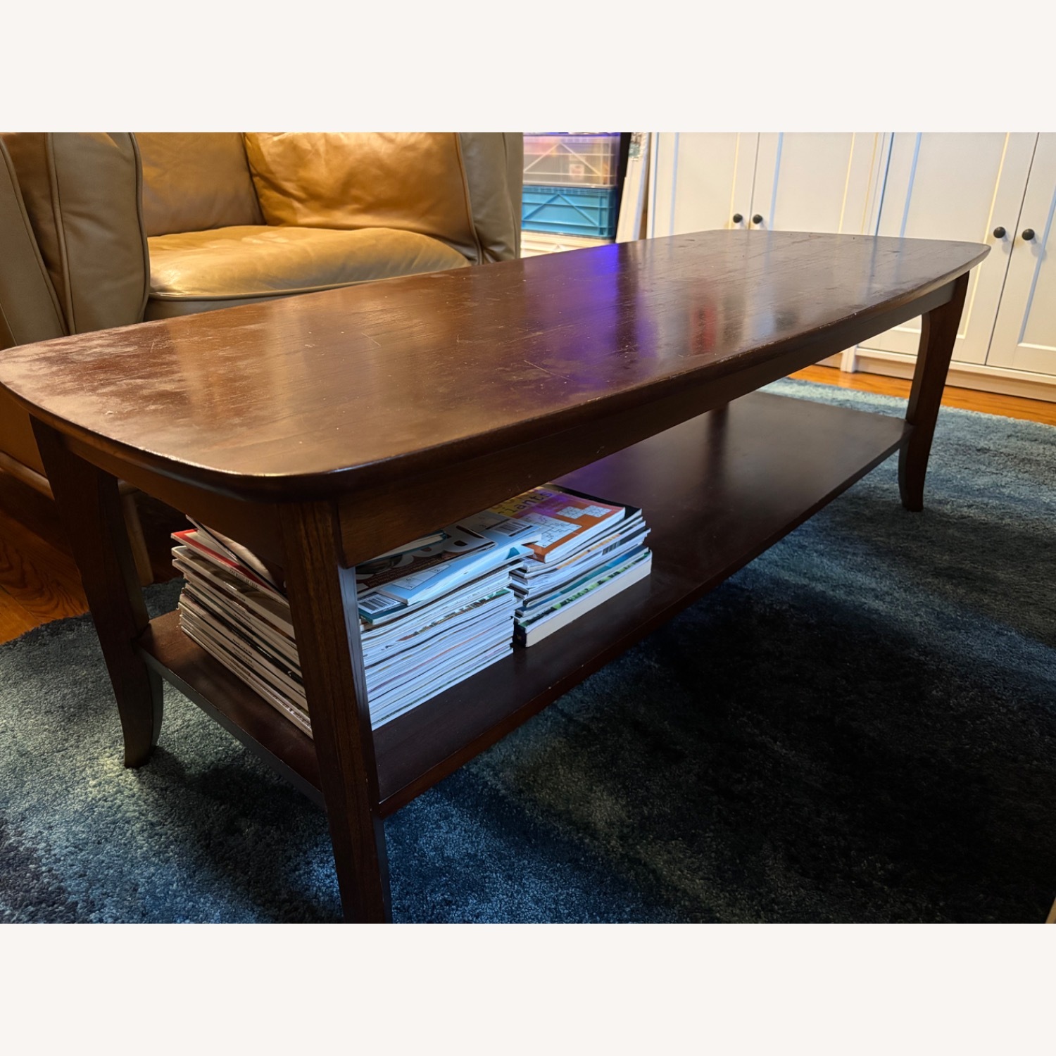 Solid Hardwood Two-tier Coffee Table - image-0